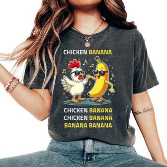 Chicken Banana Dance Women's Oversized Comfort T-Shirt - Thegiftio UK