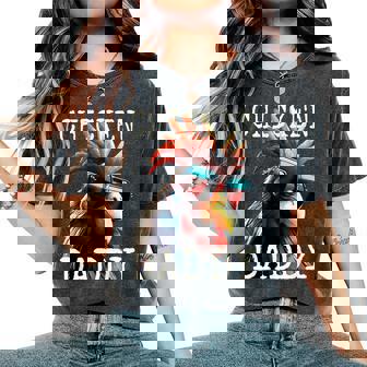 Chicken Daddy チキンパパ ニワトリ お父さん 農家 養鶏場 父の日 レディースオーバーサイズコンフォートTシャツ - Kawaiitshirt