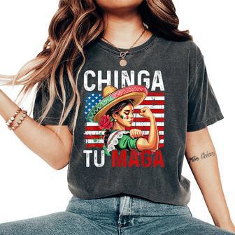 Chinga Tu Maga Mexico Vintage Women Women's Oversized Comfort T-Shirt - Thegiftio UK
