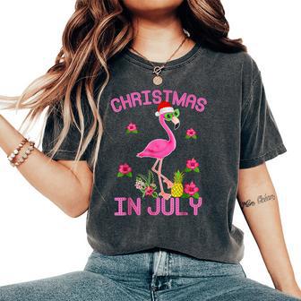Christmas In July Pink Flamingo Women's Oversized Comfort T-Shirt - Thegiftio UK