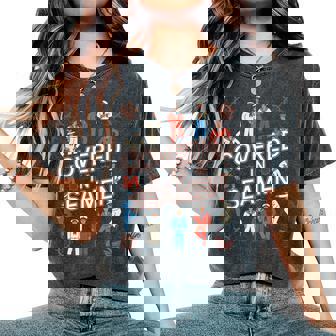 Covered In Seamen Joke Sarcastic Wife Mom Sassy Humor Women's Oversized Comfort T-Shirt | Mazezy