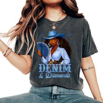 Cowgirl Melanin Western Rodeo Girls Women's Oversized Comfort T-Shirt - Thegiftio UK