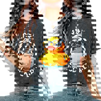 Crazy Duck Lady キュート アヒル ママ アヒルの所有者 面白い I Love Ducks レディースオーバーサイズコンフォートTシャツ - Kawaiitshirt