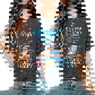 Cruisin Through Life Together Husband And Wife Cruise Couple Women's Oversized Comfort T-Shirt | Mazezy