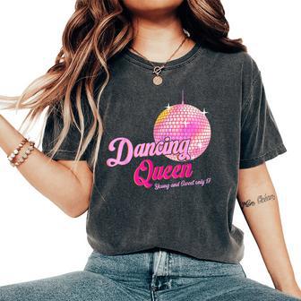 Dancing Queen 17 Birthday Vintage Dancing Disco Women's Oversized Comfort T-Shirt - Thegiftio UK
