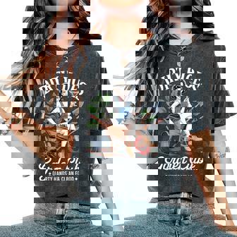 Dirty Hoes Garden Club Plant Lover Gardener Women Women's Oversized Comfort T-Shirt | Mazezy