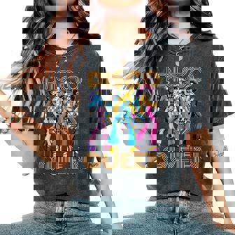 Disco Queen Retrointage Dancing Des Années 70 80 90 Disco T-shirt oversize confortable pour femme - Cadeauxyz