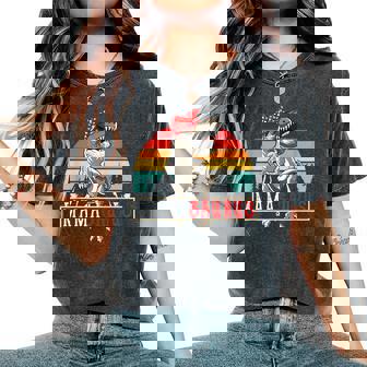 Divertido Mamasaurus T Rex Dinosaurio Mamaaurus Family Camiseta extragrande cómoda para mujer - Regaloses