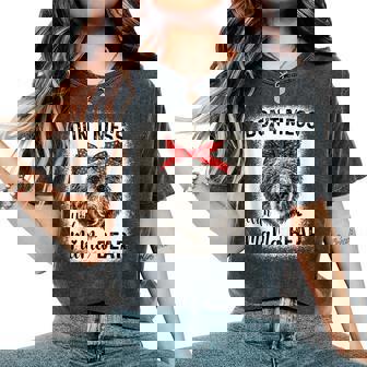 Don't Mess With Mama Bear Mom Bleached Women's Oversized Comfort T-Shirt - Thegiftio