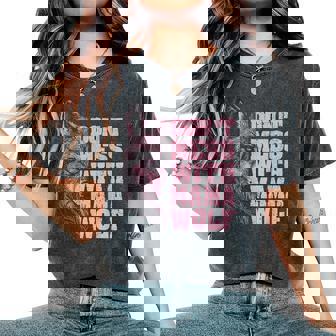 Don't Mess With Mama Wolf For Mother's Day Mom Wolf Women Women's Oversized Comfort T-Shirt | Mazezy