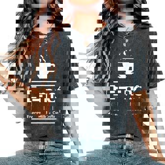 EMc2 Means Energy Milk X Coffee2 レディースオーバーサイズコンフォートTシャツ - Kawaiitshirt