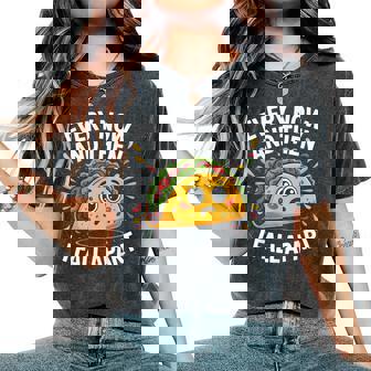 Every Now And Then I Fall Apart タコスユーモア レディースオーバーサイズコンフォートTシャツ - Kawaiitshirt