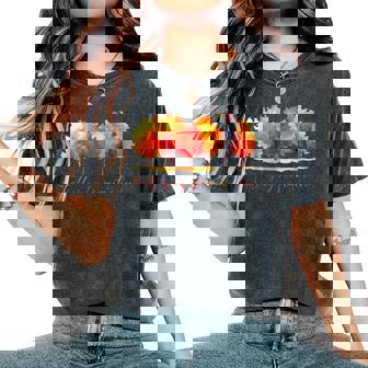 Fall Is My Favorite Color Autumn Tree Line Fall Tree Women's Oversized Comfort T-Shirt - Thegiftio