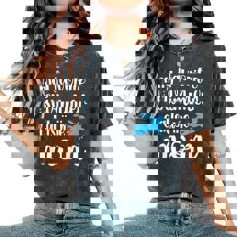 My Favorite Swimmer Calls Me Swim Mom Swimming Mama Women's Oversized Comfort T-Shirt - Thegiftio UK