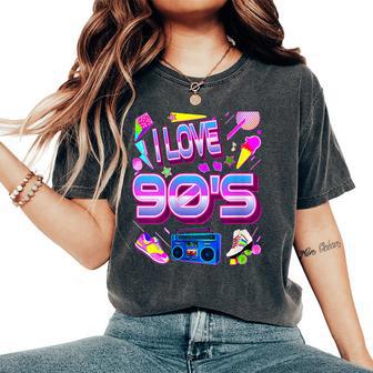 Fiesta Con Cinta De Casete Retrointage Con Música De Los 80 Y 90 Cuello Camiseta extragrande cómoda para mujer - Regaloses