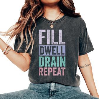 Fill Dwell Drain Repeat Dialysis Technician Nurse Women's Oversized Comfort T-Shirt - Thegiftio UK