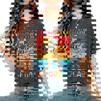 First Grade Dabbing Boy Bruh I'm In 1St Grade Student School Women's Oversized Comfort T-Shirt | Mazezy