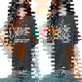 Fisioterapeuta Pt Fisioterapia Paz Amor Pélvico Cuello Camiseta extragrande cómoda para mujer - Regaloses