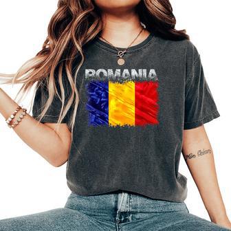 Flag Of Romania Camiseta extragrande cómoda para mujer - Regaloses