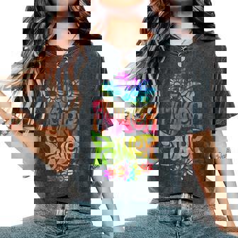 Flower Power ヒッピー サイケデリック '70年代レトロ レディースオーバーサイズコンフォートTシャツ - Kawaiitshirt