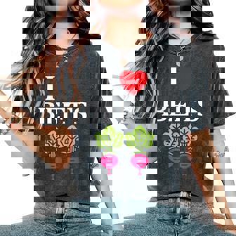 Food Humor Beetrootimpleegetable I Love Beets レディースオーバーサイズコンフォートTシャツ - Kawaiitshirt