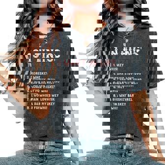 10 Things I Want In My Life ウイスキー Loves Whiskey レディースオーバーサイズコンフォートTシャツ - Kawaiitshirt