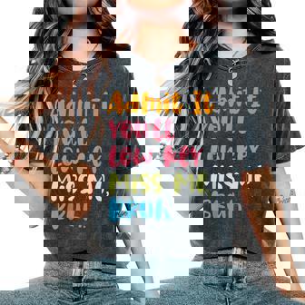 Admit It You'll Low Key Miss Me Bruh グラフィック教師 レディースオーバーサイズコンフォートTシャツ - Kawaiitshirt