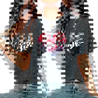 Girl Retro Olivia Nombre Personalizado 80 90 Camiseta extragrande cómoda para mujer - Regaloses