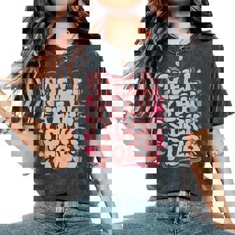 Hell Yeah I Suck Toes Inappropriate Retro Groovy Women's Oversized Comfort T-Shirt - Thegiftio