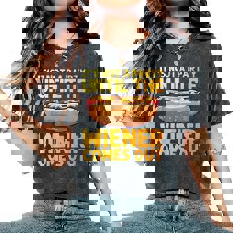 Hot Dog For Hotdog Stand Gag Hot Dog Women's Oversized Comfort T-Shirt - Monsterry