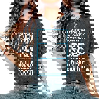 Jesus Christ Religious Christian Believer Christianity Women's Oversized Comfort T-Shirt - Thegiftio UK