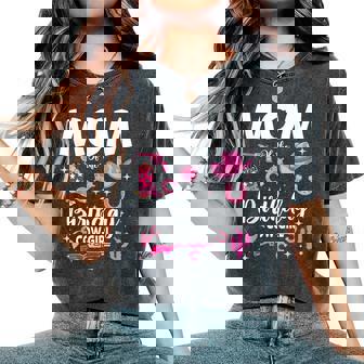 Mom Of The Birthday Cow-Girl Pink Disco Rodeo Western Women's Oversized Comfort T-Shirt - Monsterry