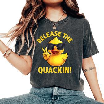 Rubber Duck Release The Quackin Women's Oversized Comfort T-Shirt - Thegiftio UK