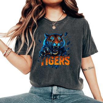 Tigers Style Animals Graphic For Women Women's Oversized Comfort T-Shirt - Thegiftio UK