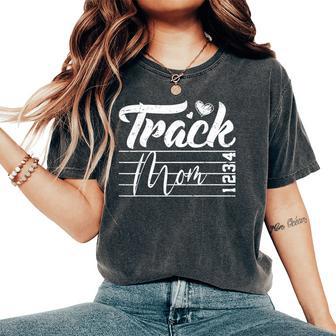 Track & Field Mom Mama Running Lover Women Women's Oversized Comfort T-Shirt - Thegiftio UK