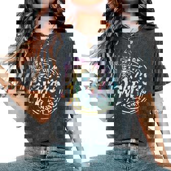 On My Wife's Last Nerve Tie Dye Skull Women's Oversized Comfort T-Shirt - Monsterry
