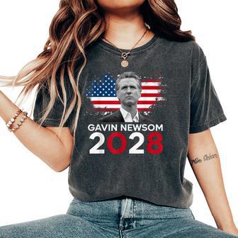 Gavin Newsom 2028 For President Election Campaign Women Women's Oversized Comfort T-Shirt - Thegiftio UK
