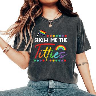 Gay Pride Month Show Me Lgbtq Ally Rainbow Women Women's Oversized Comfort T-Shirt - Thegiftio UK