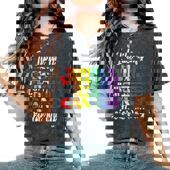 Gay Pride Month Straight Friend Lgbtq Ally Rainbow Women Women's Oversized Comfort T-Shirt - Thegiftio UK