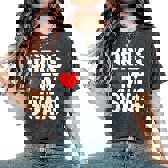 Girls Love Mywag シャツ おもしろい言葉 ガールズ Love Mywag レディースオーバーサイズコンフォートTシャツ - Kawaiitshirt