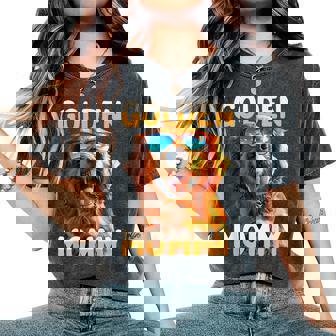 Golden Mommyゴールデン・ママ 母の日 ゴールデンレトリバー・ママ レディースオーバーサイズコンフォートTシャツ - Kawaiitshirt