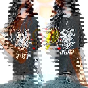 Grandma Of Both Baseball Softball Grandma Women's Oversized Comfort T-Shirt | Mazezy