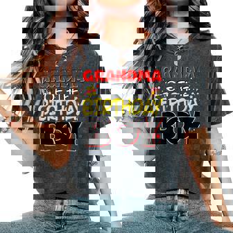 Grandma Of The Birthday Boy Family Party Birthday Outfit Women's Oversized Comfort T-Shirt | Seseable UK