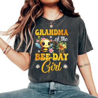 Grandma Of The Birthday Girl Bee Family Birthday Party Women's Oversized Comfort T-Shirt - Thegiftio UK