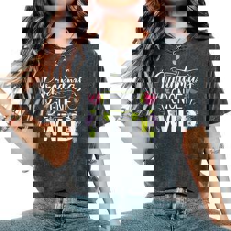 Grandmas Gone Wild Wine Partying Drinking Women's Oversized Comfort T-Shirt - Thegiftio