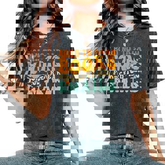 Groovy Born To Read 本 強制的に読む メール 読書 レディースオーバーサイズコンフォートTシャツ - Kawaiitshirt