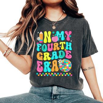 Groovy In My Fourth Grade Era 4Th Grade Back To School Women's Oversized Comfort T-Shirt - Thegiftio UK