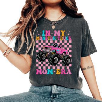 Groovy In My Monster Truck Mom Era Monster Truck Mama Women's Oversized Comfort T-Shirt - Thegiftio UK