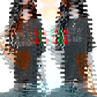 Groovy Our Teamleighs面白いクリスマスユーモア レディースオーバーサイズコンフォートTシャツ - Kawaiitshirt