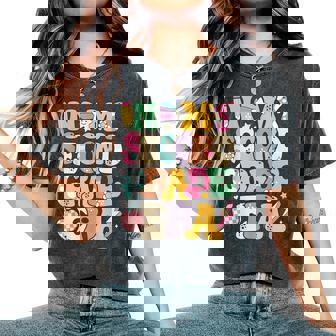 Groovy In My Second Grade Era Cute Teacher Student 2Nd Grade Women's Oversized Comfort T-Shirt - Monsterry